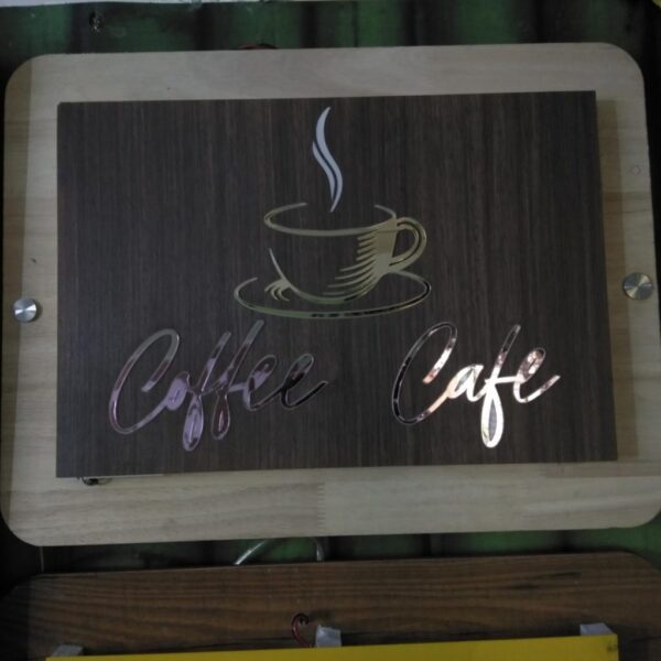 Trending wooden base LED sign board by BL LED Board & Name Plate.