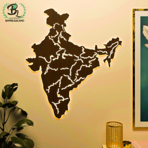 Indian Map Wall Decor with Lights, patriotic and illuminated