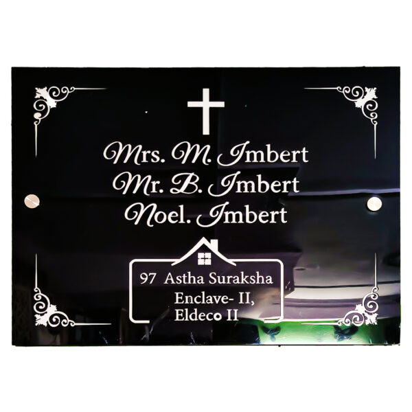 Acrylic Name Plate - Black Background